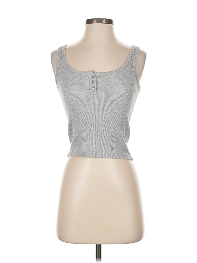 Pre-owned Brandy Melville Tank Top Gray Strapless Neckline Tops