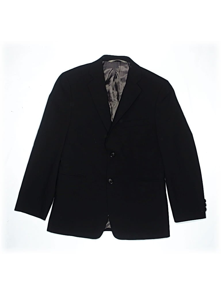 Pre-owned Nordstrom Kids' Wool Blazer Jacket In Black