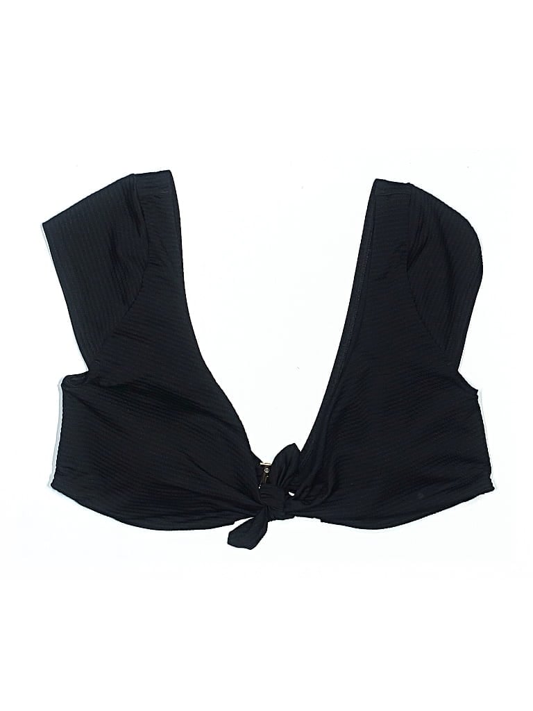 Pre-owned Boden Swimsuit Top Black Solid Pattern Swimwear