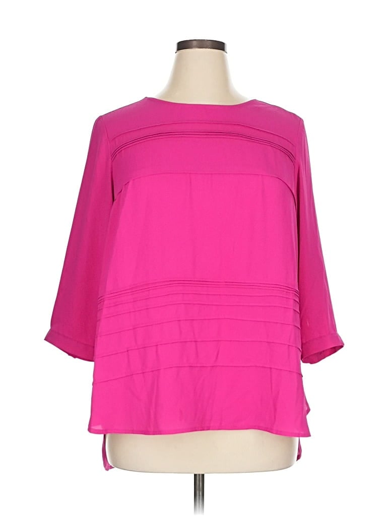 Pre-owned Dana Buchman 3/4 Sleeve Blouse In Pink