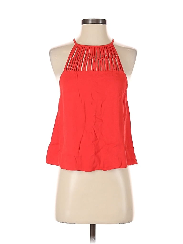 Pre-owned Lulus Sleeveless Blouse In Red