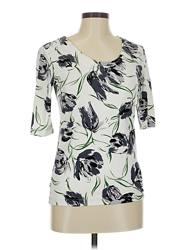 Pre-owned Ann Taylor Factory 3/4 Sleeve Blouse In White