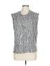 Allette 100% Polyester Metallic Silver Sleeveless Top Size L - photo 1