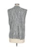 Allette 100% Polyester Metallic Silver Sleeveless Top Size L - photo 2