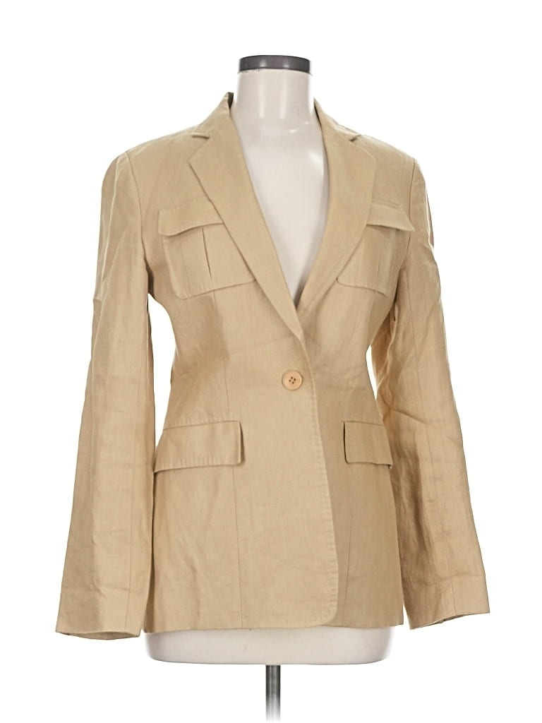 Pre-owned Zara Blazer Jacket In Brown