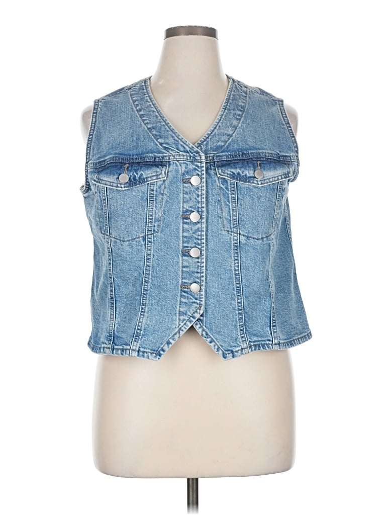 Pre-owned Universal Thread Denim Vest In Blue