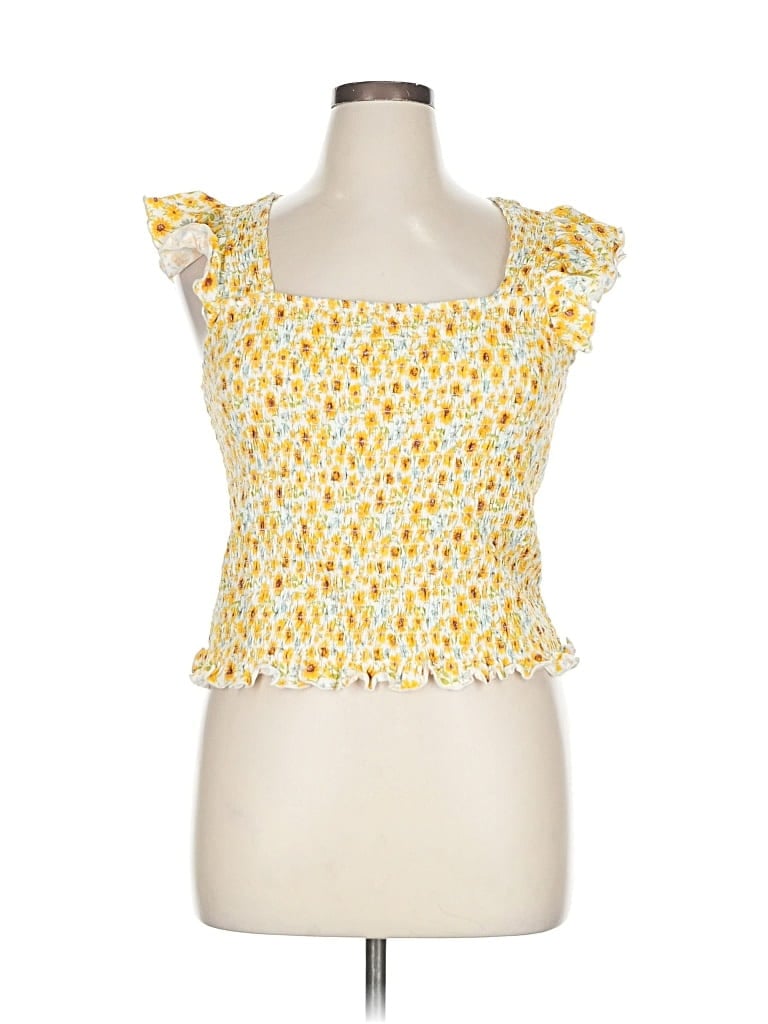 Pre-owned Old Navy Sleeveless Blouse In Yellow