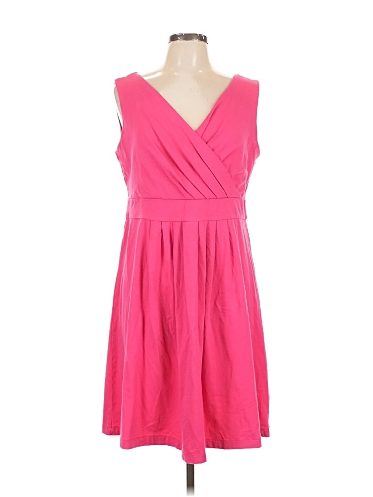 Pre-owned Lands' End Casual Dress In Pink