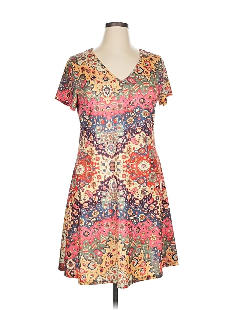 Pre-owned Unbranded Casual Dress In Orange