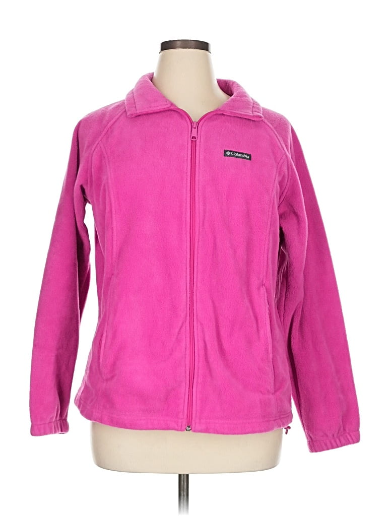 Pre-owned Columbia Fleece Jacket In Pink