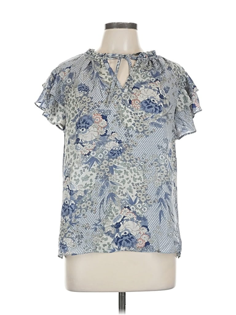Click to view more detailed imagery on our partner's website Pre-owned J By Joie Short Sleeve Blouse In Blue