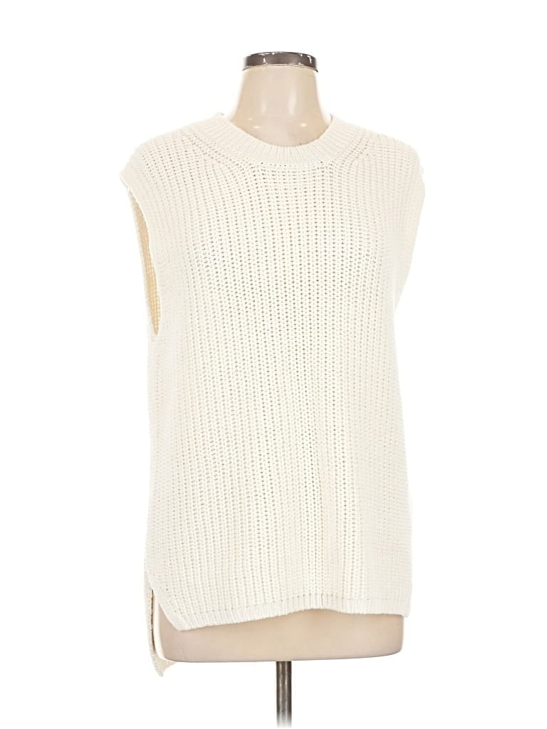 Pre-owned Calvin Klein Pullover Sweater In White