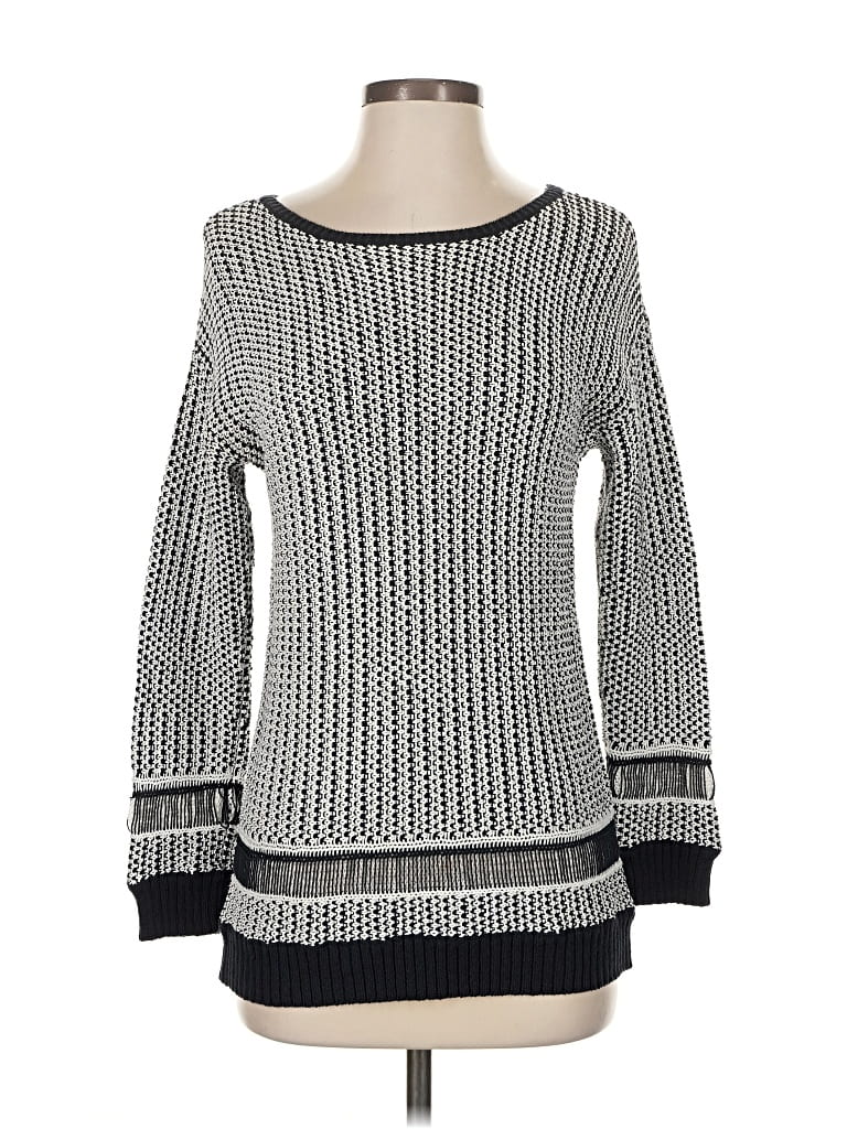 Pre-owned Alice And Olivia Alice + Olivia Pullover Sweater In Silver
