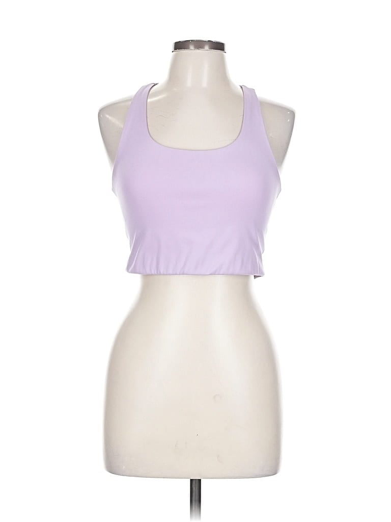 Pre-owned Girlfriend Collective Tank Top Purple Halter Neckline Tops