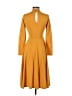 Shein Solid Orange Casual Dress Size S - photo 2