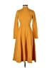 Shein Solid Orange Casual Dress Size S - photo 1