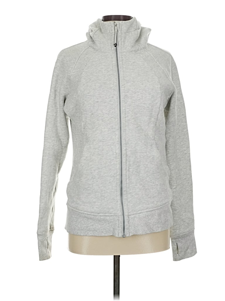 Pre-owned Lululemon Athletica Zip Up Hoodie In Gray