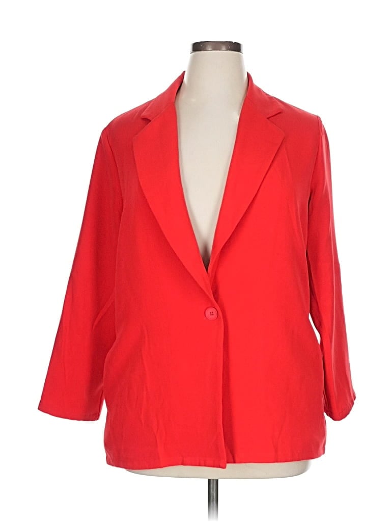 Pre-owned Unbranded Blazer Jacket In Red