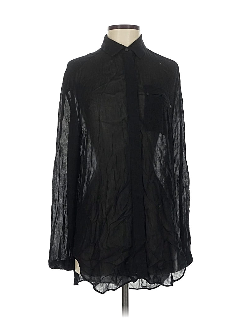 Pre-owned Rag & Bone Long Sleeve Blouse In Black