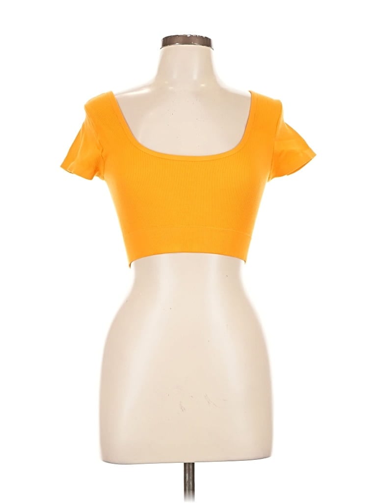 Pre-owned Aerie Tube Top Yellow Square Neckline Tops