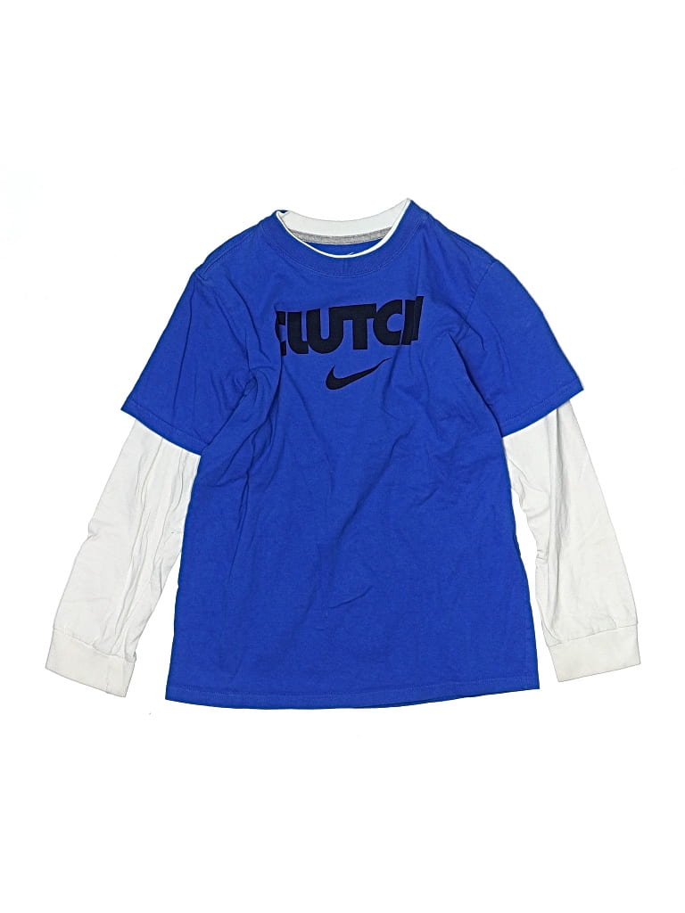 Pre-owned Nike Kids' 3/4 Sleeve T-shirt In Blue