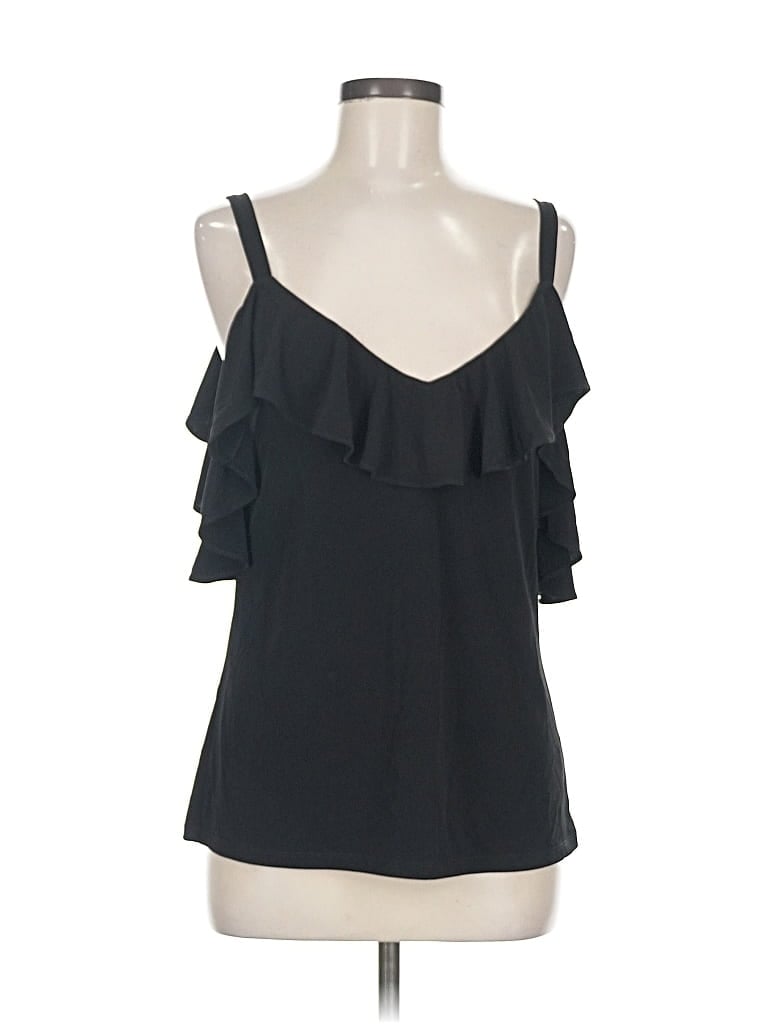 EXPRESS Pre-owned Sleeveless Top Black Cold Shoulder Neckline Tops