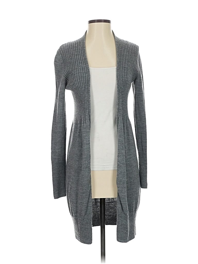 CYNTHIA ROWLEY TJX Pre-owned Wool Cardigan Sweater In Gray
