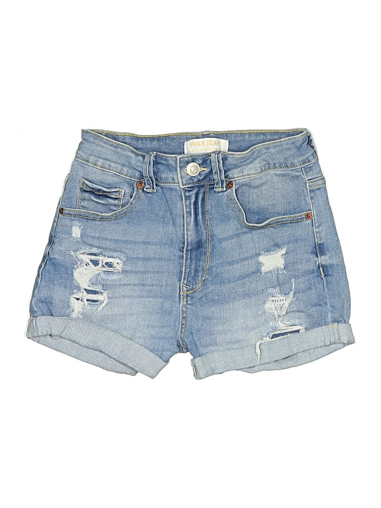 Pre-owned Wax Jean Denim Shorts In Blue