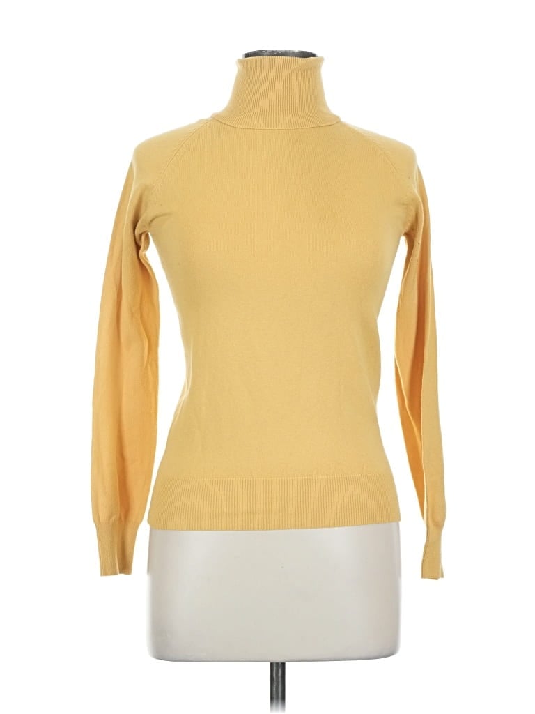 Pre-owned Zara Turtleneck Sweater In Yellow