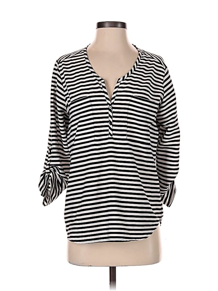 Pre-owned Antilia Femme 3/4 Sleeve Blouse In Black