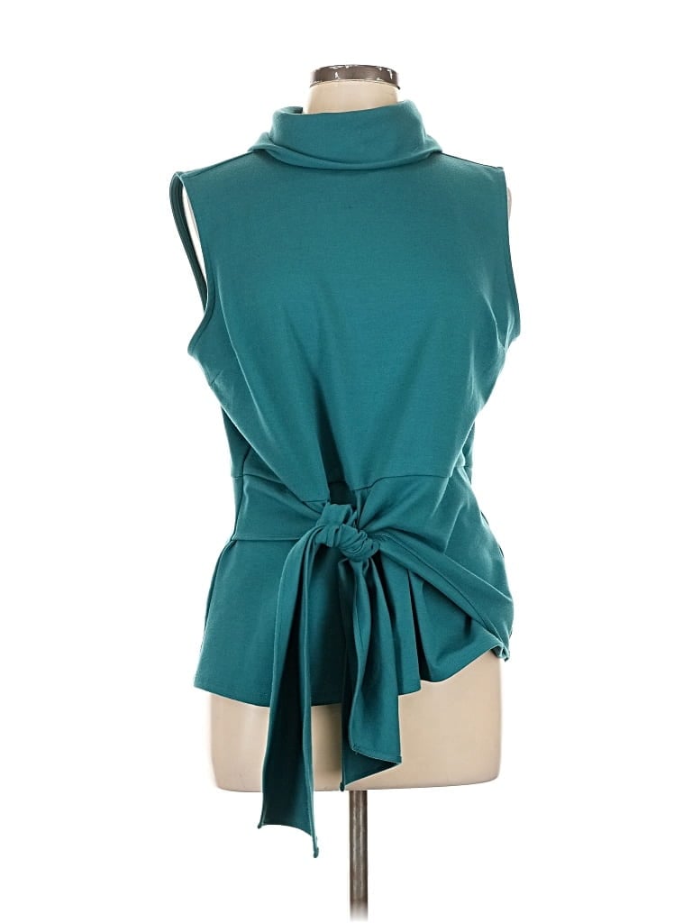 Pre-owned 7th Avenue Design Studio New York & Company Sleeveless Blouse In Blue