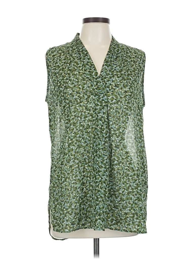 Click to view more detailed imagery on our partner's website Pre-owned Alex & Lili Sleeveless Blouse In Green