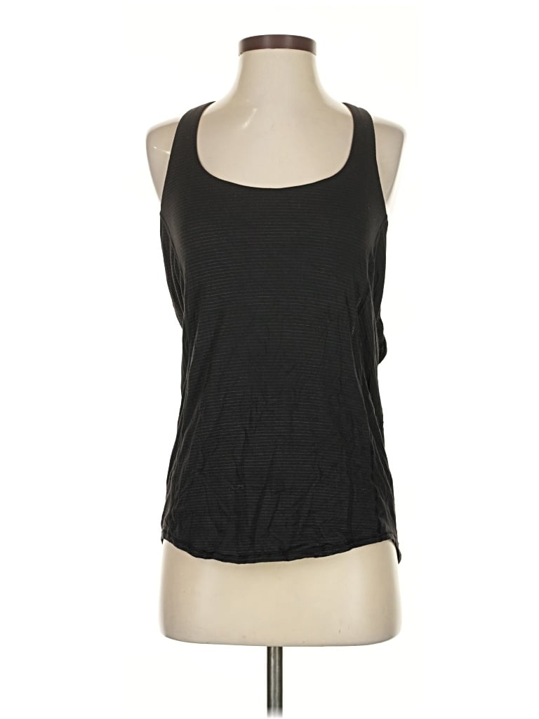Pre-owned Lululemon Athletica Tank Top Black Halter Neckline Tops