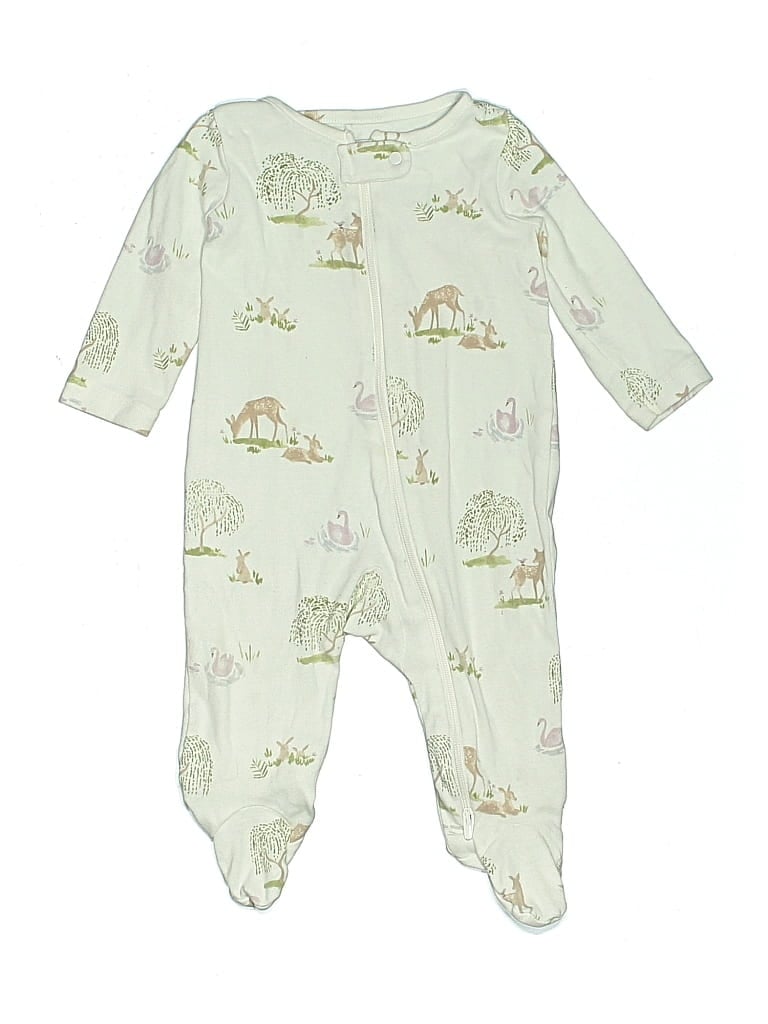 Pre-owned Carter's Babies' Long Sleeve Onesie In Green