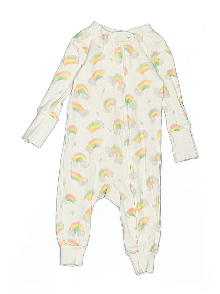 Pre-owned Burt's Bees Baby Babies' Long Sleeve Onesie In White