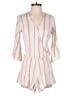 Elan 100% Rayon Stripes Ivory Romper Size XS - photo 1