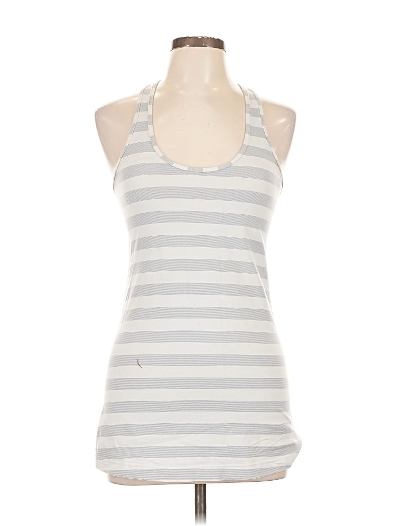 Pre-owned Lululemon Athletica Tank Top Gray Halter Neckline Tops