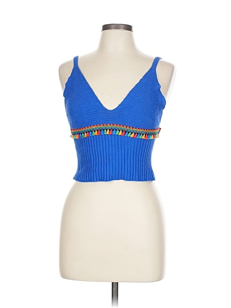 Pre-owned Cider Sleeveless Top Blue Sweetheart Neckline Tops