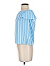 Atmosphere Blue Short Sleeve Blouse Size 0 - photo 5