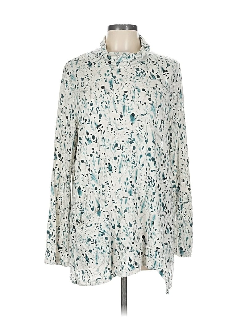 Pre-owned Purejill Long Sleeve Polo Shirt In Blue