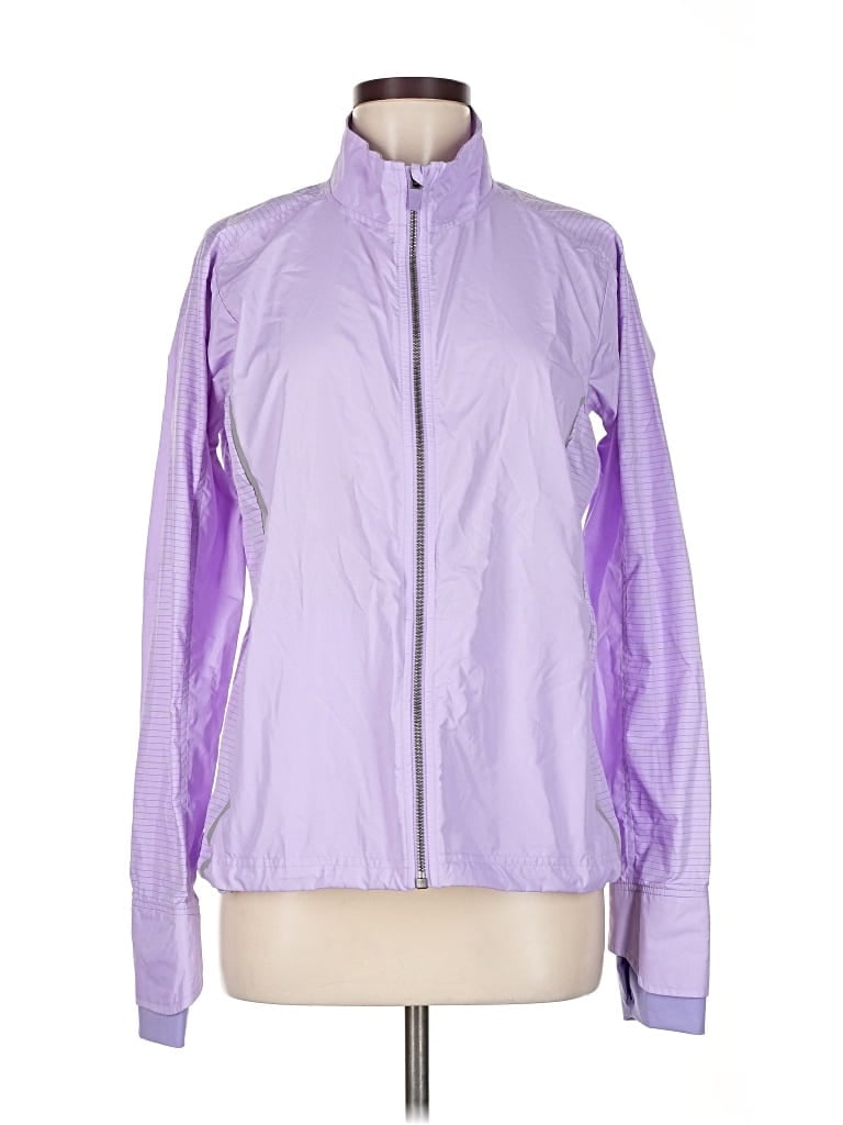 Pre-owned Athleta Track Jacket In Purple