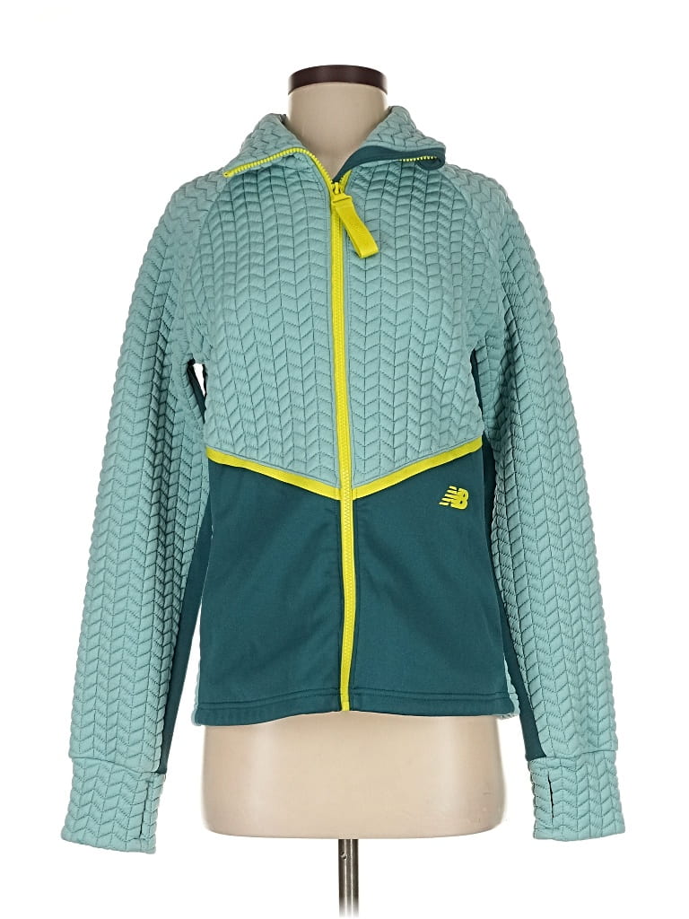 Pre-owned New Balance Zip Up Hoodie In Blue