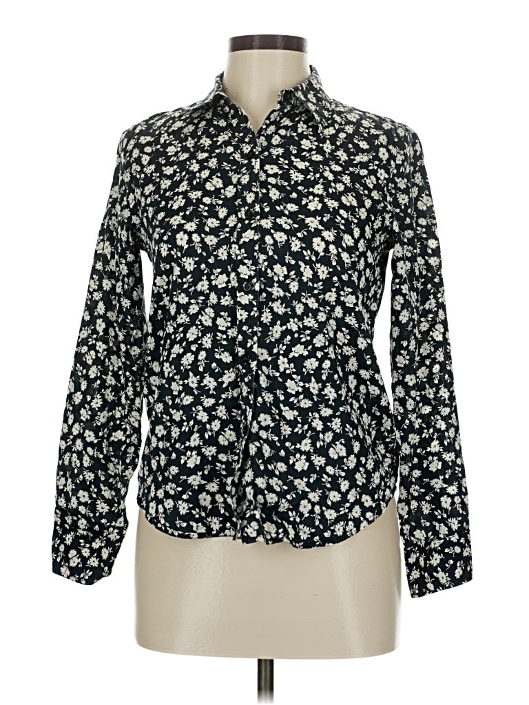 Pre-owned Polo Ralph Lauren Long Sleeve Blouse In Black