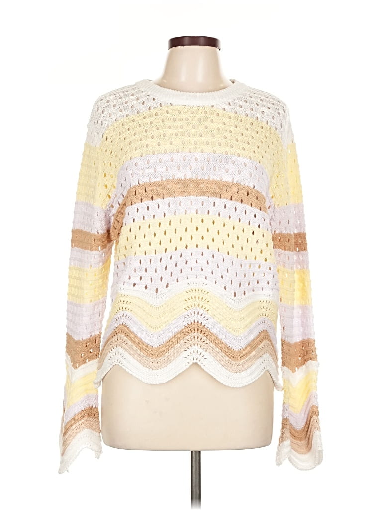 Pre-owned Lalavon Pullover Sweater In Yellow