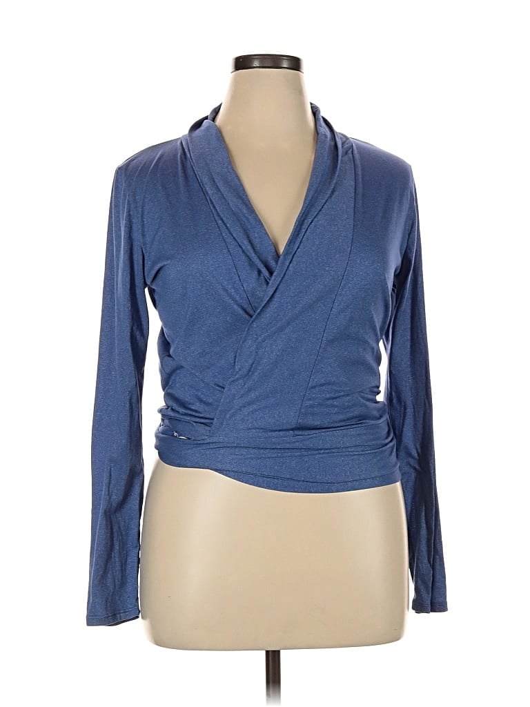 Pre-owned Beyond Yoga Cardigan Sweater In Blue