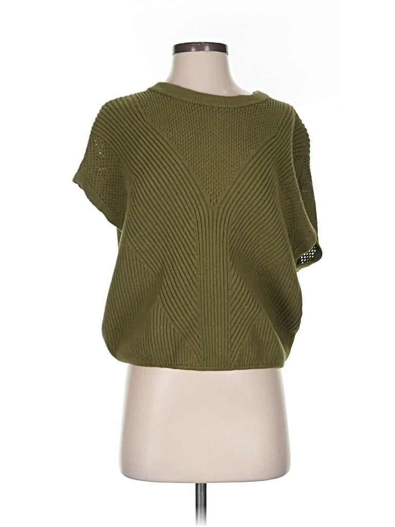 Pre-owned Express Cardigan Sweater In Green