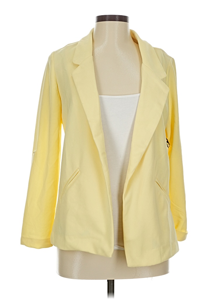 Haute Monde Blazer Jacket In Yellow