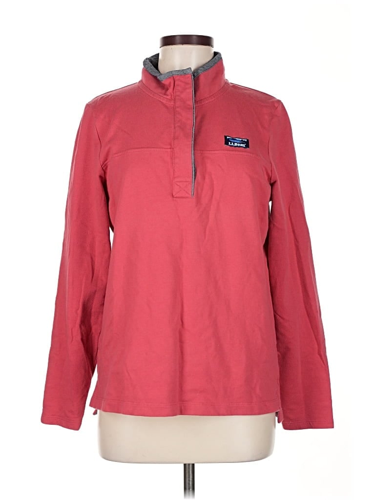 Pre-owned L.l.bean Fleece Jacket In Red