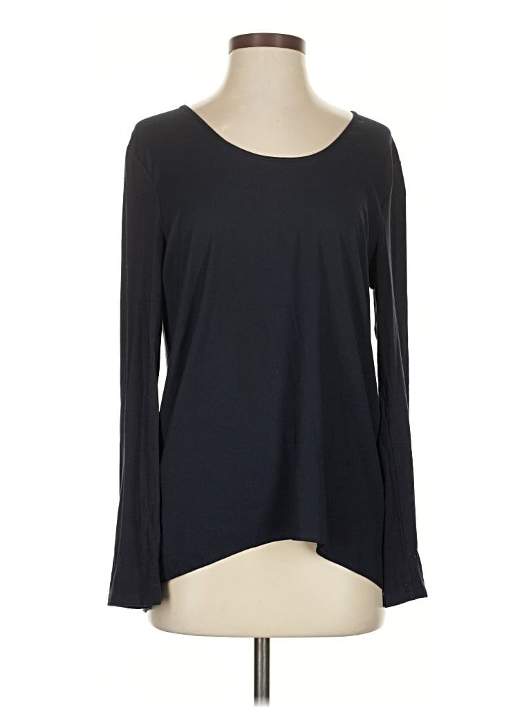 Pre-owned Ann Taylor Long Sleeve T-shirt In Black