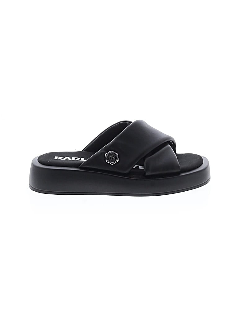 Pre-owned Karl Lagerfeld Sandals In Black